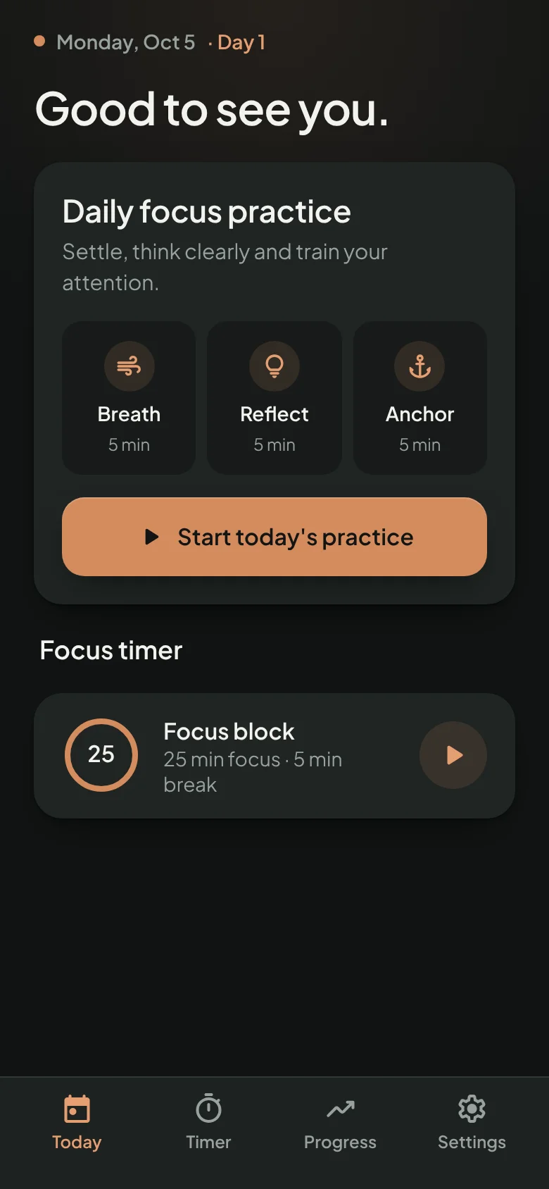 Karter Today screen